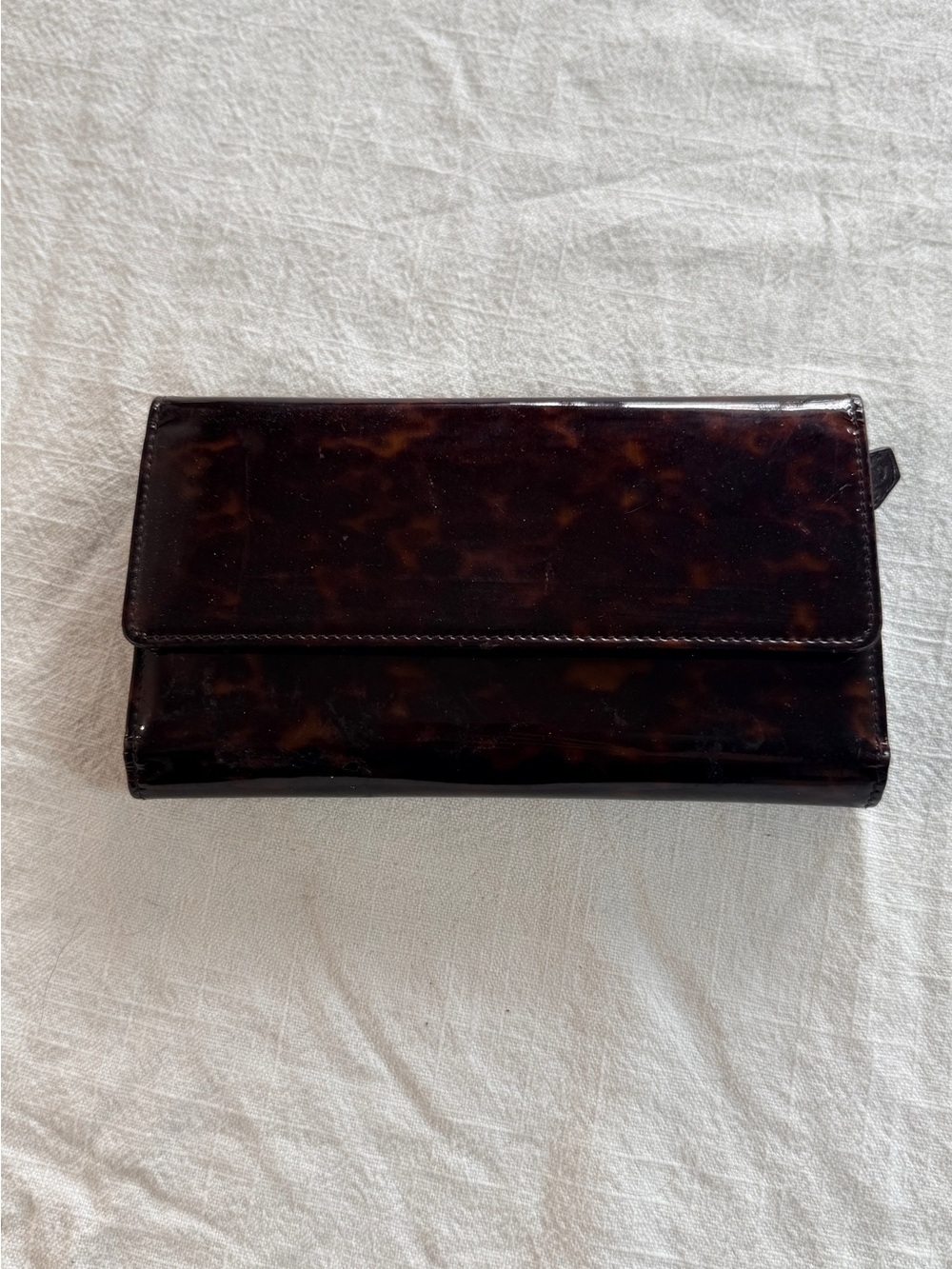 Oscar de La Renta Tortoise Shell Brown Wallet